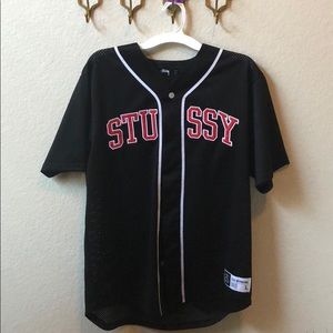 Black/Red/White Men’s Stussy Jersey (Large)